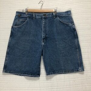 Vintage Wrangler‎ Made in USA Denim Shorts Relaxed Fit Blue Jean Men's Size 40